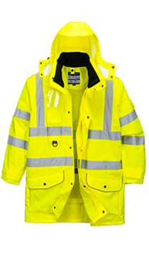 Светоотражающая дорожная куртка  Portwest S427, 7-в-1  желтый